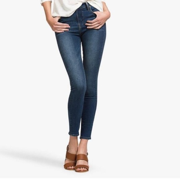 Lucky Brand Olivia Ankle Skinny High Waist Jean Stretch Slim Medium Blue Pant 2 - Picture 4 of 16